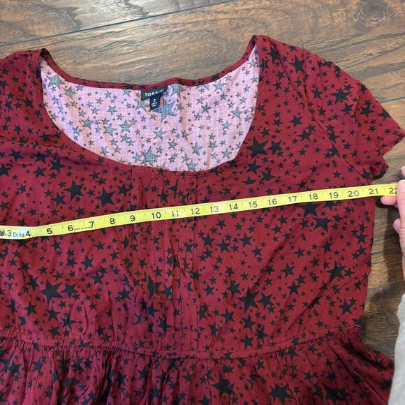 Torrid size 2X Star Celestial Print Red and Black Mini Dress - Picture 5 of 6